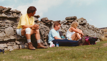 Taking a break near Deepdale Beck